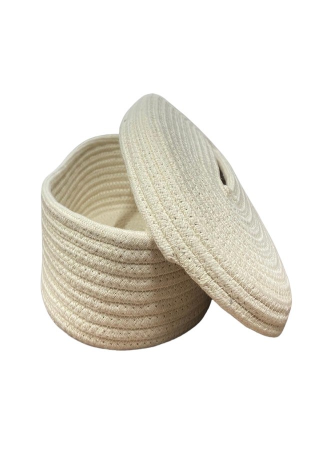 BOBBINY حامل مناديل من القطن والجوت من بوبيني، علبة مناديل مصنوعة يدوياً تتسع لـ 100 منديل، حامل مناديل طبيعي للمكتب وغرفة المعيشة وغرفة النوم والسيارة والطاولة وطاولة الطعام وديكور المنزل (لون أبيض كريمي، تصميم 1) - Image 4